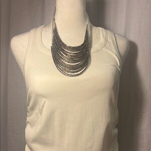 Elegant Silver Layered Necklace